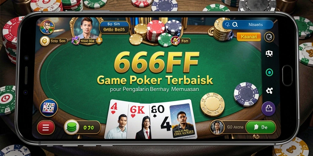 Tampilan utama gameplay Poker di aplikasi 666FF.