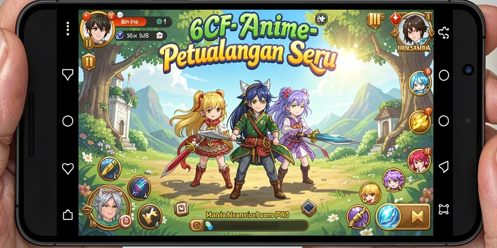 Gameplay seru di 6CF dengan grafis menawan dan karakter anime yang ikonik.