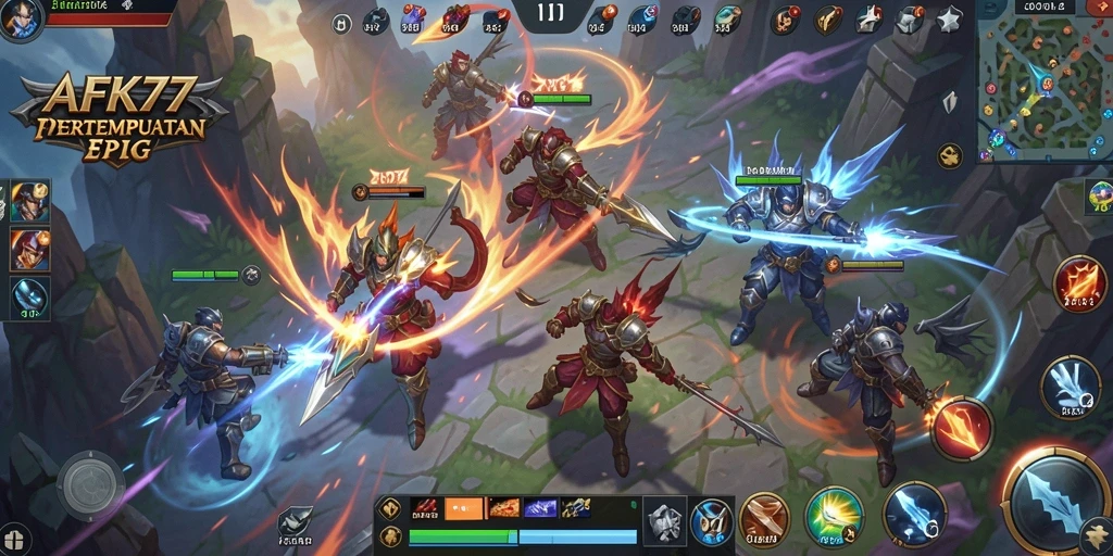 Gameplay seru dengan pertarungan strategi di AFK77.