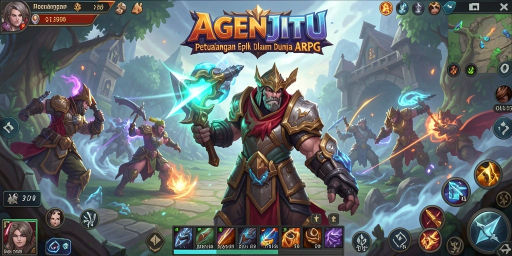 Screenshot AGENJITU menampilkan aksi pertarungan yang intens dalam dunia petualangan.