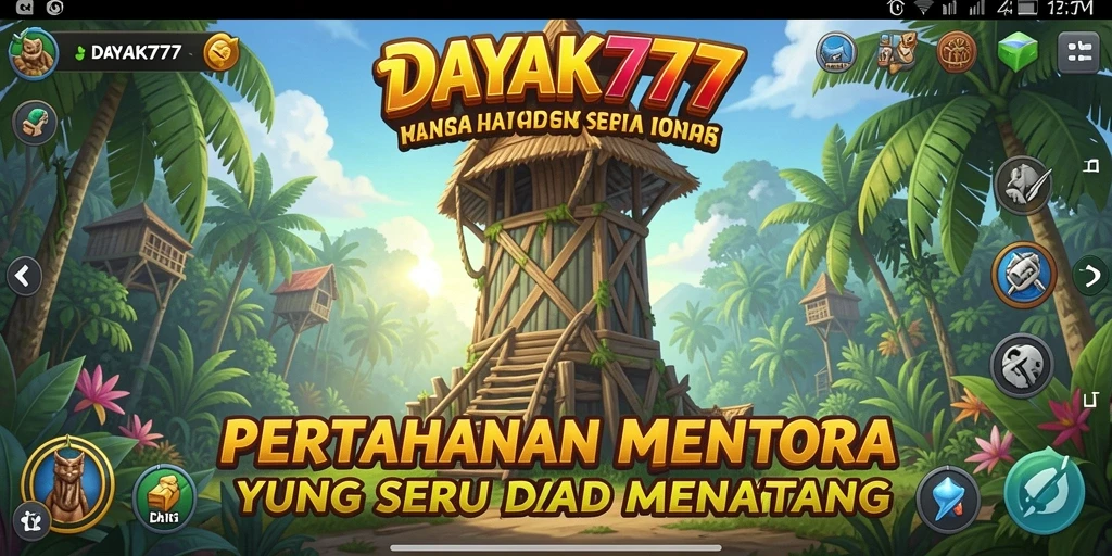 Tampilan gameplay yang menakjubkan dari <strong>DAYAK777</strong> dalam genre Tower Defense.