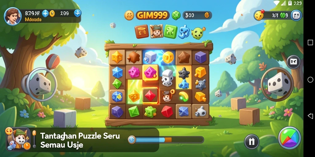 Tampilan gameplay GIM999 yang mendebarkan di dalam puzzle.