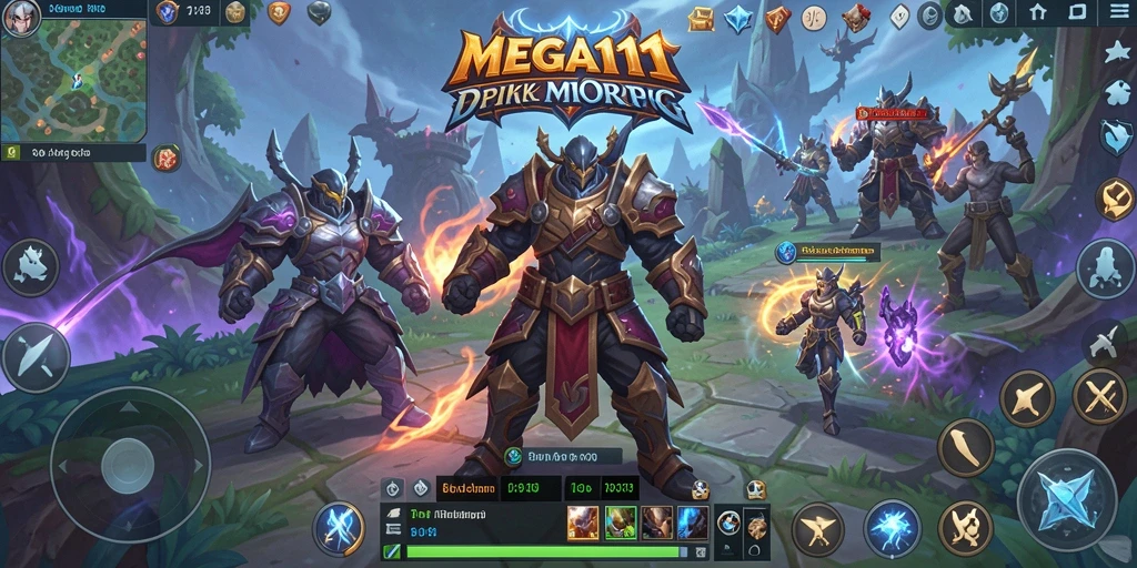 Screenshot dari gameplay MEGA111 yang menampilkan aksi pertarungan seru.