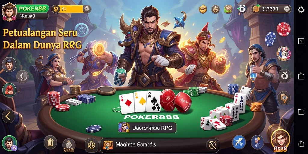 Tampilan gameplay POKER88 yang menarik dan mendebarkan.