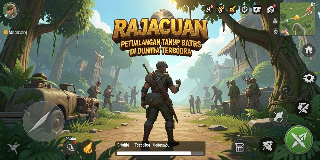 Gameplay menakjubkan RAJACUAN di dunia terbuka yang luas.