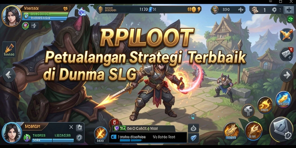 Tangkapan layar gameplay RPLOOT yang menampilkan strategi dan pembangunan kerajaan.