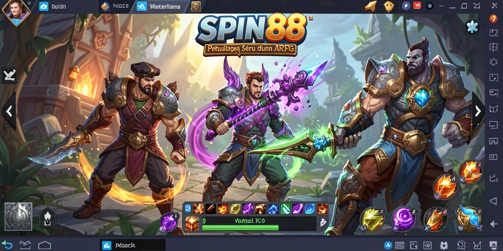 Screenshot SPIN88 menunjukkan aksi pertarungan seru di dunia ARPG.