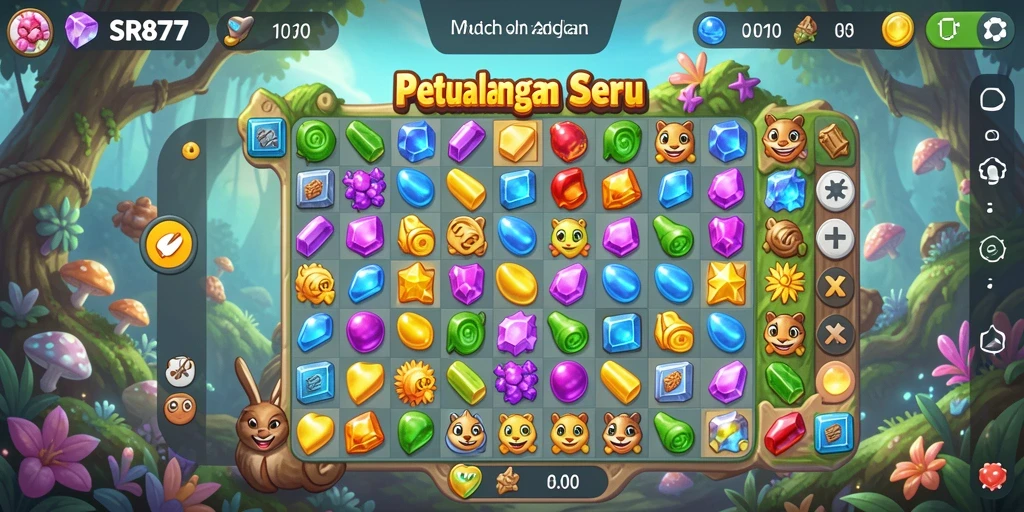 Gameplay seru dan penuh warna di SR877 Match-3.